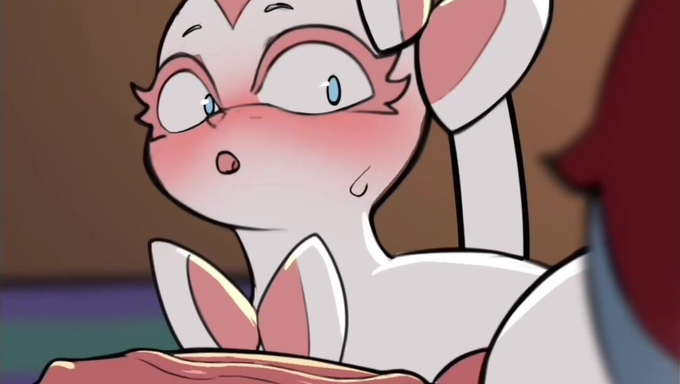 Penny Receives Sylveon's Huge Cock And Cumshot