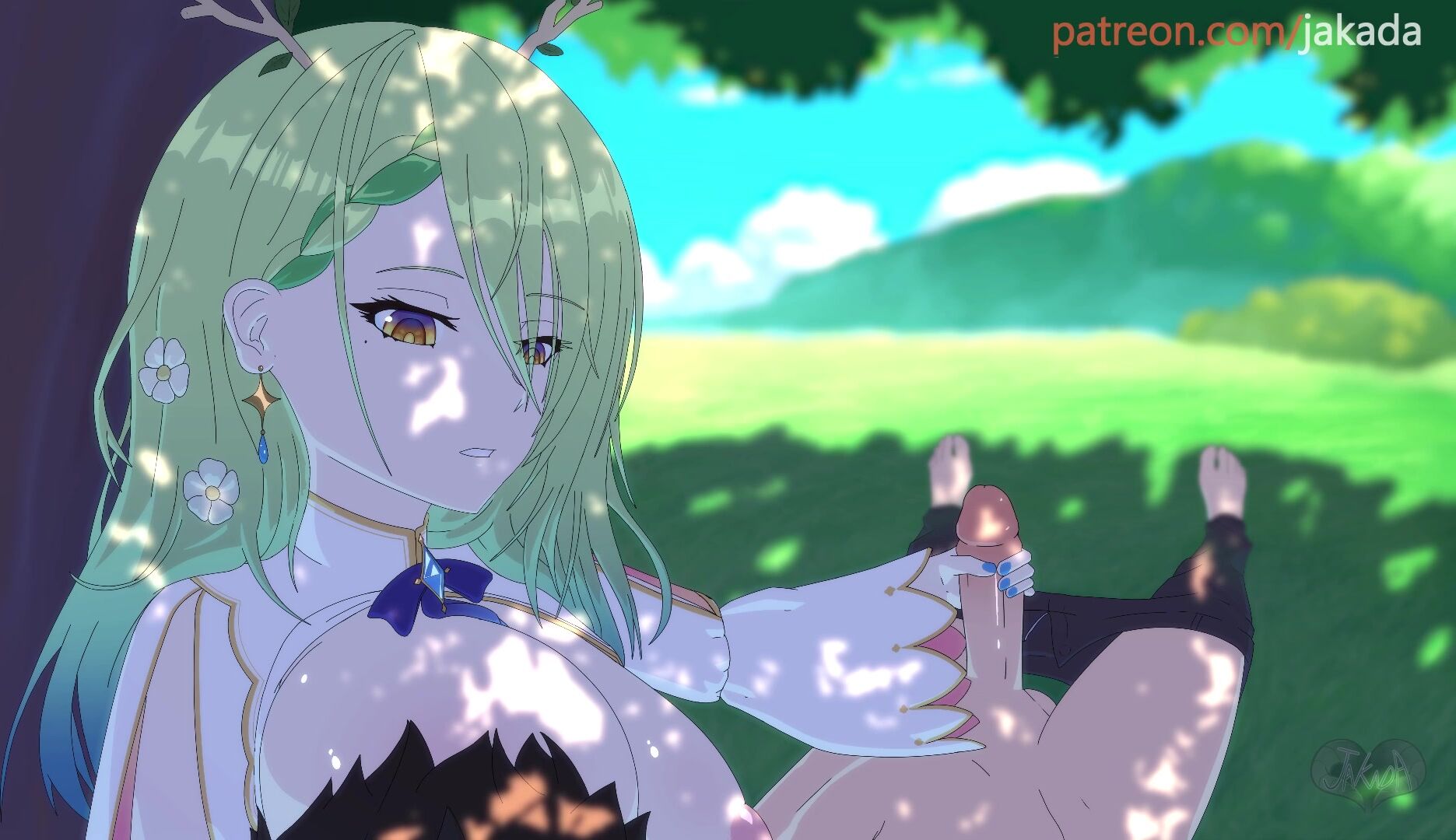 Fauna Ceres Enjoys Jerking Off Her BF Until He Cums During Their Date