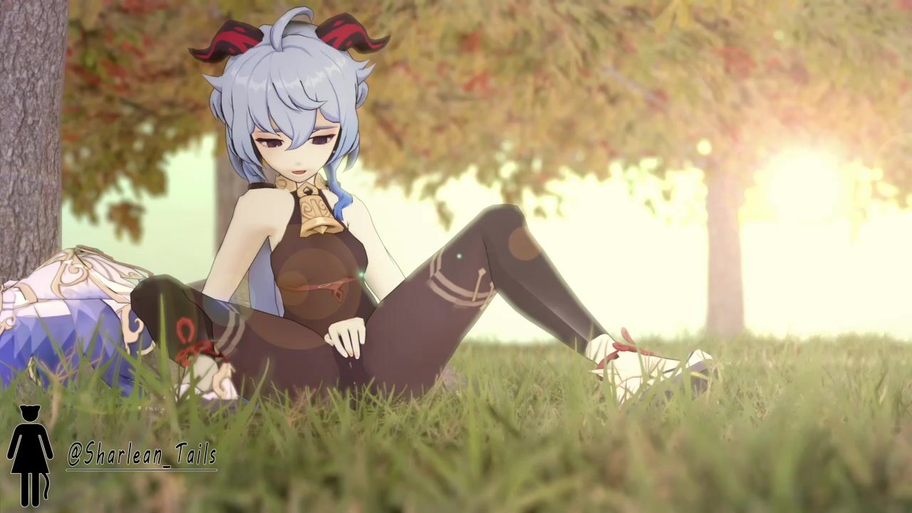 Ganyu Takes A Break And Plays With Her Pussy In The Forest