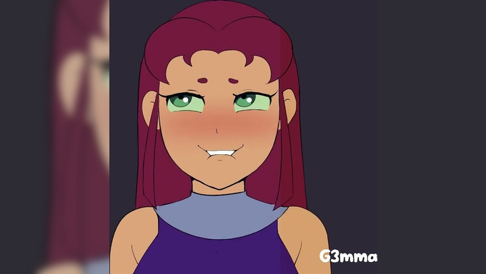 Starfire Gets To Suck Huge Cock And Fucked By Futa Raven