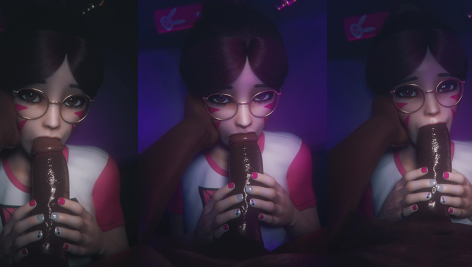 D.Va Blows Her Man’s Big Black Cock